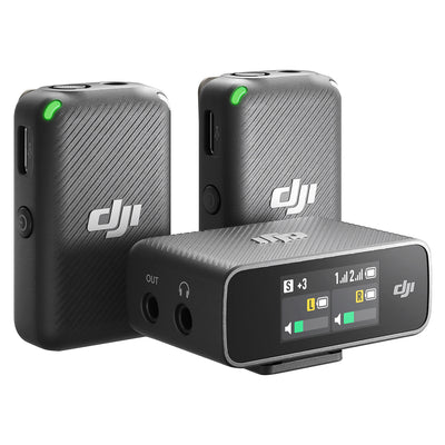 DJI Mic Sistema/grabador inalámbrico digital compacto para 2 personas para cámara y teléfono inteligente (2.4 GHz)