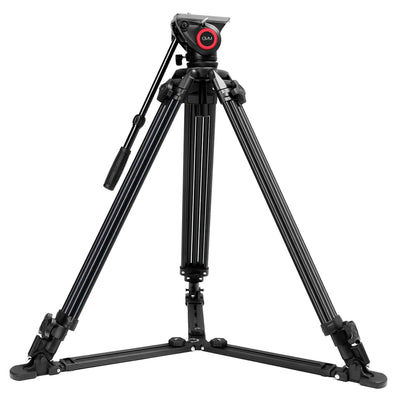 GVM 7017D Trípode de vídeo de aluminio con sistema de cabezal fluido