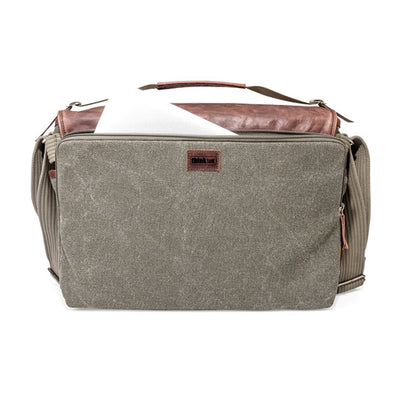 Bolso de hombro Think Tank Photo Retrospective 30 (Gris con Cuero Marrón)