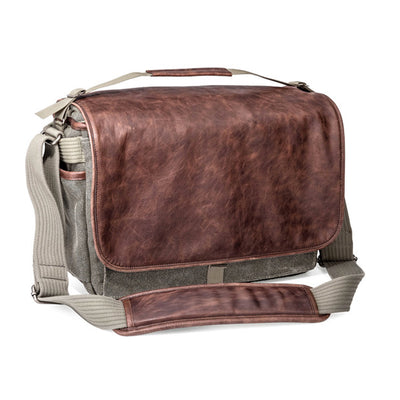 Bolso de hombro Think Tank Photo Retrospective 30 (Gris con Cuero Marrón)