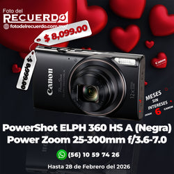Cámara digital Canon PowerShot ELPH 360 HS A (Negra)