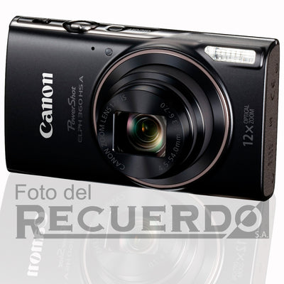 Cámara digital Canon PowerShot ELPH 360 HS A (Negra)
