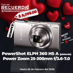 Cámara digital Canon PowerShot ELPH 360 HS A (plateada)