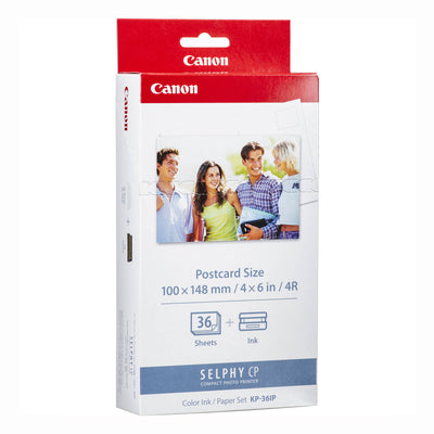 Canon KP-36IP Juego de papel y tinta de color (papel de 4 x 6", 36 hojas)