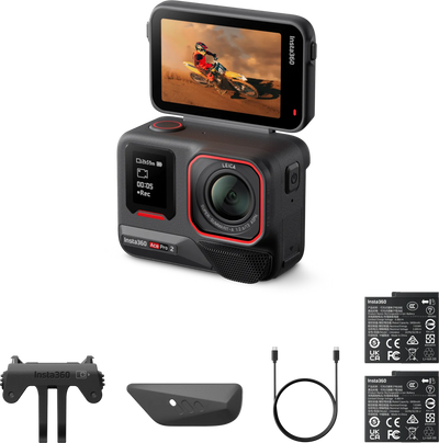 Cámara de acción Insta360 Ace Pro 2 con batería dual
