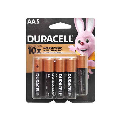 Pila Alcalina Duracell AA 1.5v (5)