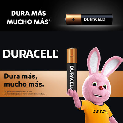 Pilas alcalinas Duracell AAA de 1.5 V con tapa de cobre (5)