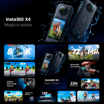 Insta360 X4 360° 8K Cámara