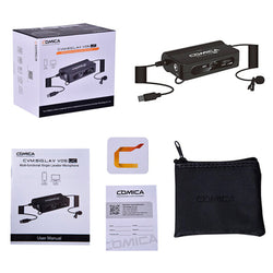 Comica Audio SIG.LAV V05 UC Micrófono Lavalier Omnidireccional con Ganancia y Monitoreo para Dispositivos Android (USB Tipo-C)