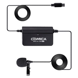 Comica Audio SIG.LAV V05 UC Micrófono Lavalier Omnidireccional con Ganancia y Monitoreo para Dispositivos Android (USB Tipo-C)