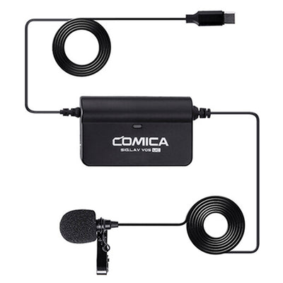 Comica Audio SIG.LAV V05 UC Micrófono Lavalier Omnidireccional con Ganancia y Monitoreo para Dispositivos Android (USB Tipo-C)