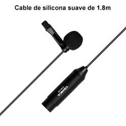 Comica Audio CVM-V02C Micrófono Lavalier cardioide con conector XLR  (Cable de 5.91' / 1.8 m)