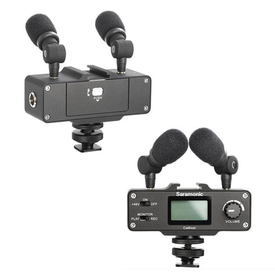 Kit de micrófono de condensador estéreo Saramonic CaMixer