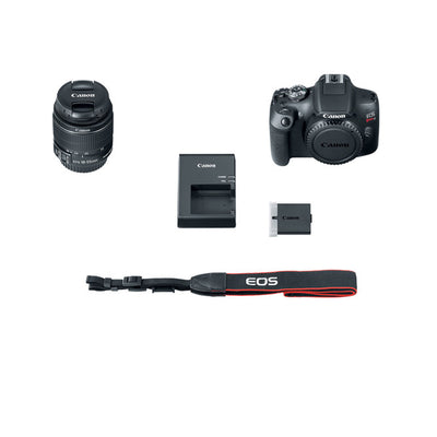 Cámara DSLR Canon EOS Rebel T7 con lente EF-S 18-55mm