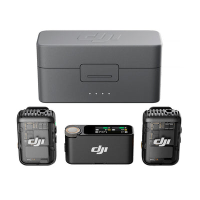 DJI Mic 2 Sistema/grabador de micrófono inalámbrico digital compacto para 2 personas para cámara y teléfono inteligente (2.4 GHz)