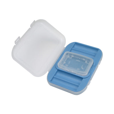 Estuche para baterías Dot Line AA con estuche para medios: para cuatro baterías AA y una tarjeta multimedia