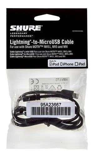 Cable Shure AMV-LTG15 Lightning para el kit de vídeo MOTIV MV88+ (38cm / 15")