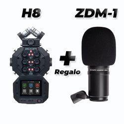 Grabadora portátil Zoom H8 de 8 entradas y 12 pistas Regalo ( Micrófono dinámico Zoom ZDM-1)