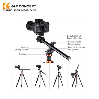 Tripie K&F Concept K234A7 Aleación de Aluminio con Cabezal 360°