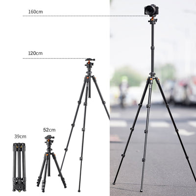 Trípode ligero de magnesio para viajes y vlogs K&F Concept BI234M con rótula esférica