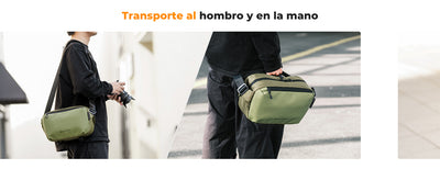 Bolsa bandolera para cámara K&F Concept Alpha (verde oscuro, 10 L)