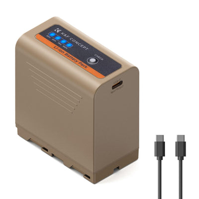 K&F Concept  Batería de Litio Tipo NP-F970 Carga Directa USB-C