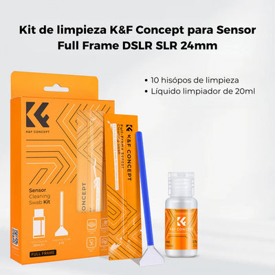 K&F Concept Kit de limpieza para Sensor Full Frame DSLR SLR 24mm