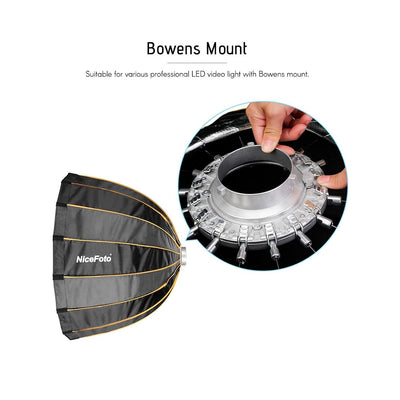 NiceFoto Caja suavizadora LED-Φ90cm