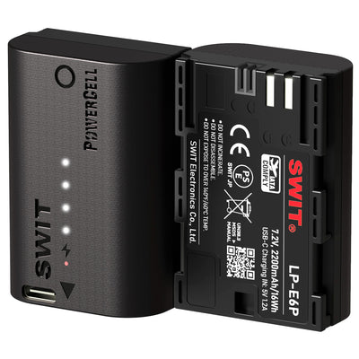 Batería SWIT PowerCell LP-E6P con USB-C para cámaras Canon seleccionadas (2200 mAh)