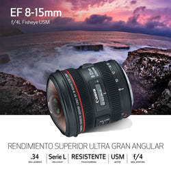 Canon EF 8-15mm f/4L Lente ojo de pez USM
