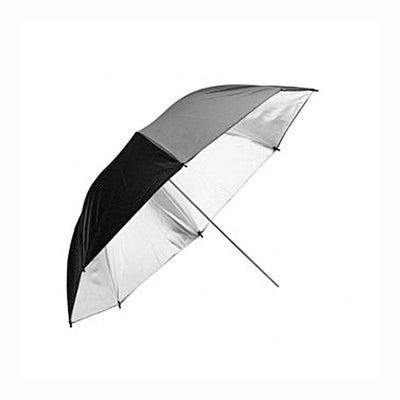 Materia Gráfica Paraguas Reflector (Negro/PLATA, 33"/ 83.8 cm)