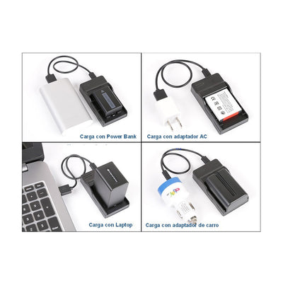 Cargador USB para batería Canon LP-E6