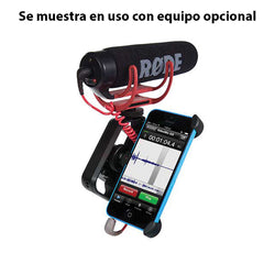 RODE SC7 Cable adaptador en espiral TRS de ángulo recto de 3.5 mm a TRRS de ángulo recto de 3.5 mm para teléfono inteligente