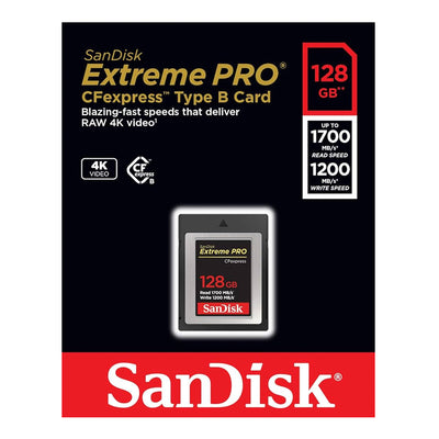 Tarjeta SanDisk Extreme PRO CFexpress de 128GB tipo B