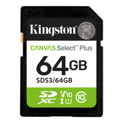Tarjeta de memoria Kingston 64GB Canvas Select Plus UHS-I SDXC