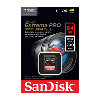Tarjeta de memoria SanDisk Extreme PRO UHS-I SDXC de 64GB