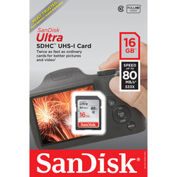 SanDisk Ultra UHS-I SDHC de 16GB Tarjeta de memoria (clase 10)