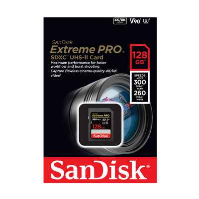 Tarjeta de memoria SanDisk Extreme PRO UHS-II SDXC de 128GB