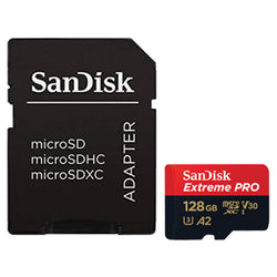 Tarjeta microSDXC UHS-I SanDisk Extreme PRO con adaptador de 128GB