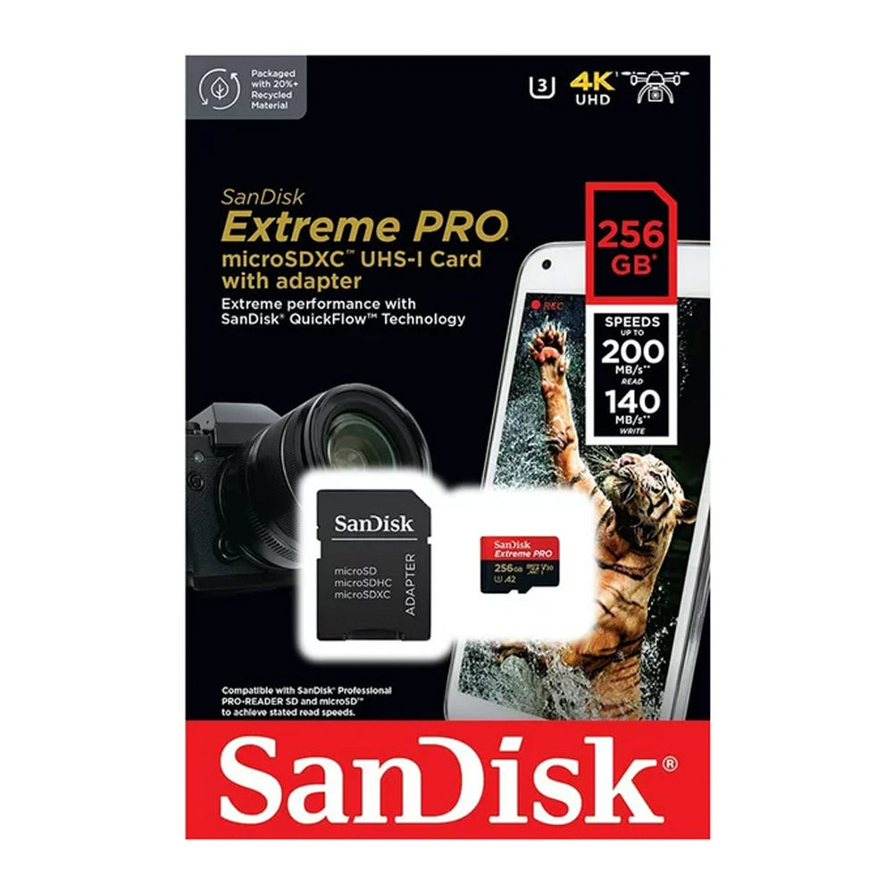 Tarjeta de memoria SanDisk Extreme PRO UHS-I microSDXC de 256GB con ad -  Foto del Recuerdo