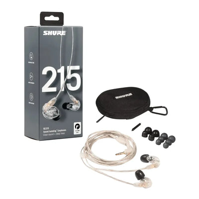 Auriculares con aislamiento de sonido Shure SE215 Pro (transparentes)