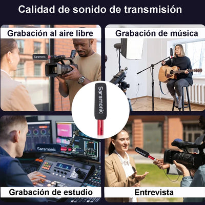 Micrófono de condensador cardioide direccional Saramonic SR-NV5 (rojo)
