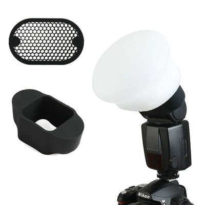 Difusor de flash integrado en la cámara, accesorio modificador de luz magnético con rejilla y base para Canon, Nikon, Godox, YongNuo, compatible con Magmod