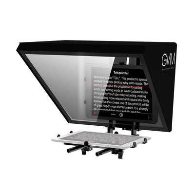 GVM Teleprompter para tabletas y teléfonos inteligentes con control remoto Bluetooth y aplicación