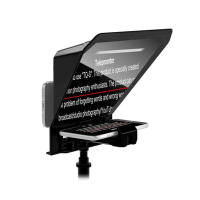 GVM Teleprompter TQ-S para iPad, tableta y teléfono inteligente con Bluetooth y control mediante aplicación, portátil o de mano