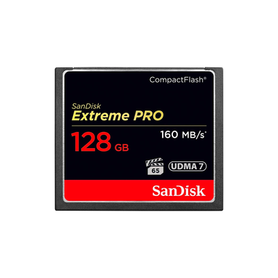 SanDisk Tarjeta de memoria CompactFlash Extreme Pro de 128GB (160MB/s)
