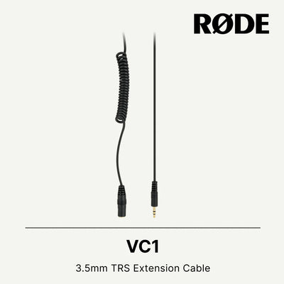 RODE VC1 Cable de extensión de micrófono TRS de 3.5mm para cámaras (10'/ 3m)
