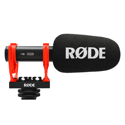 RODE VideoMic GO II Micrófono tipo cañón ultracompacto analógico/USB para montaje en cámara