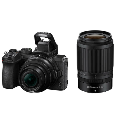 Nikon Z50 Cámara sin espejo con lente de 16-50mm f/3.5-6.3 VR y 50-250mm f/4.5-6.3 VR