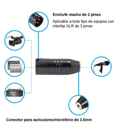 RODE VXLR Adaptador TRS hembra a XLR macho de 3.5mm
